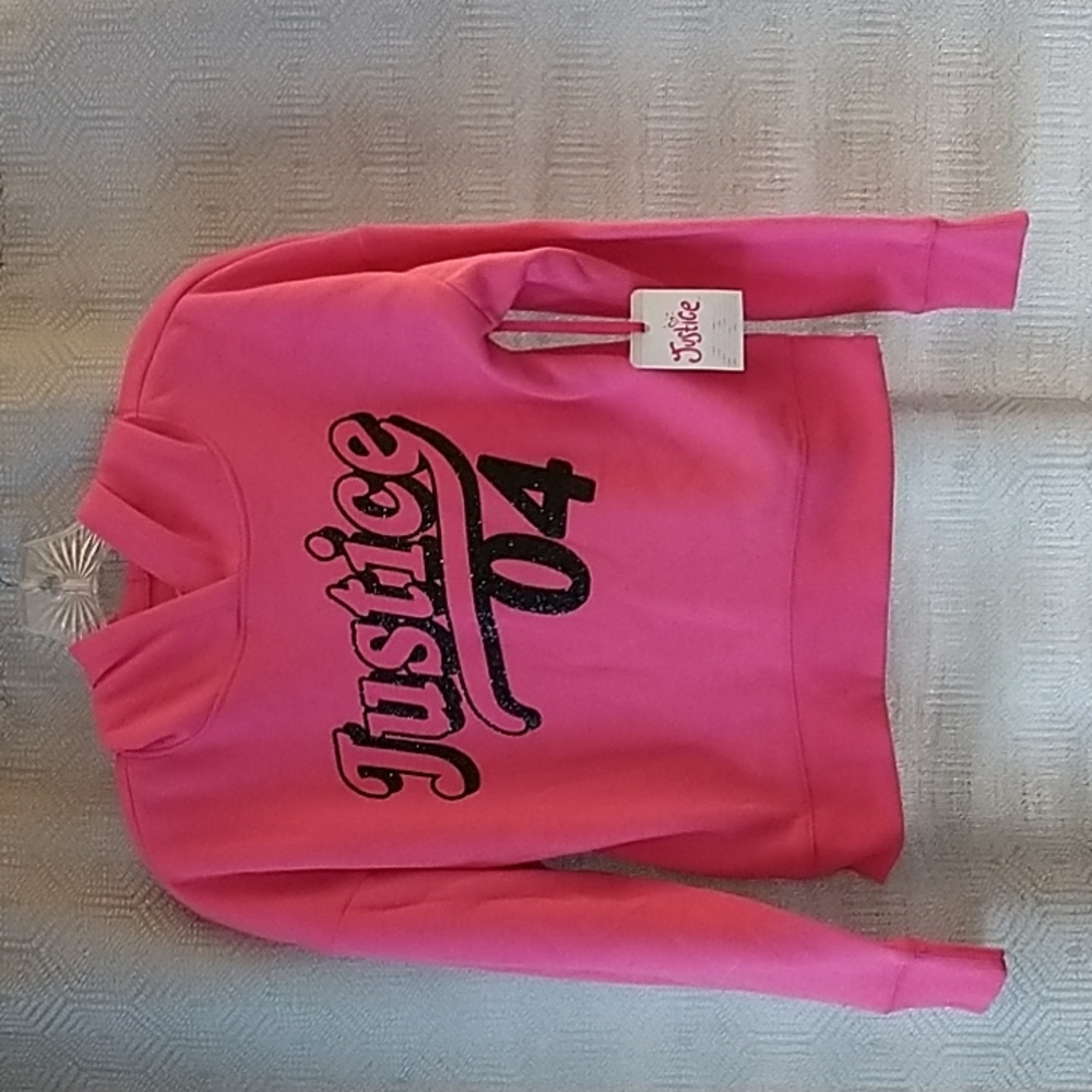 Justice Glitter Hoodie Size M(10) NWT